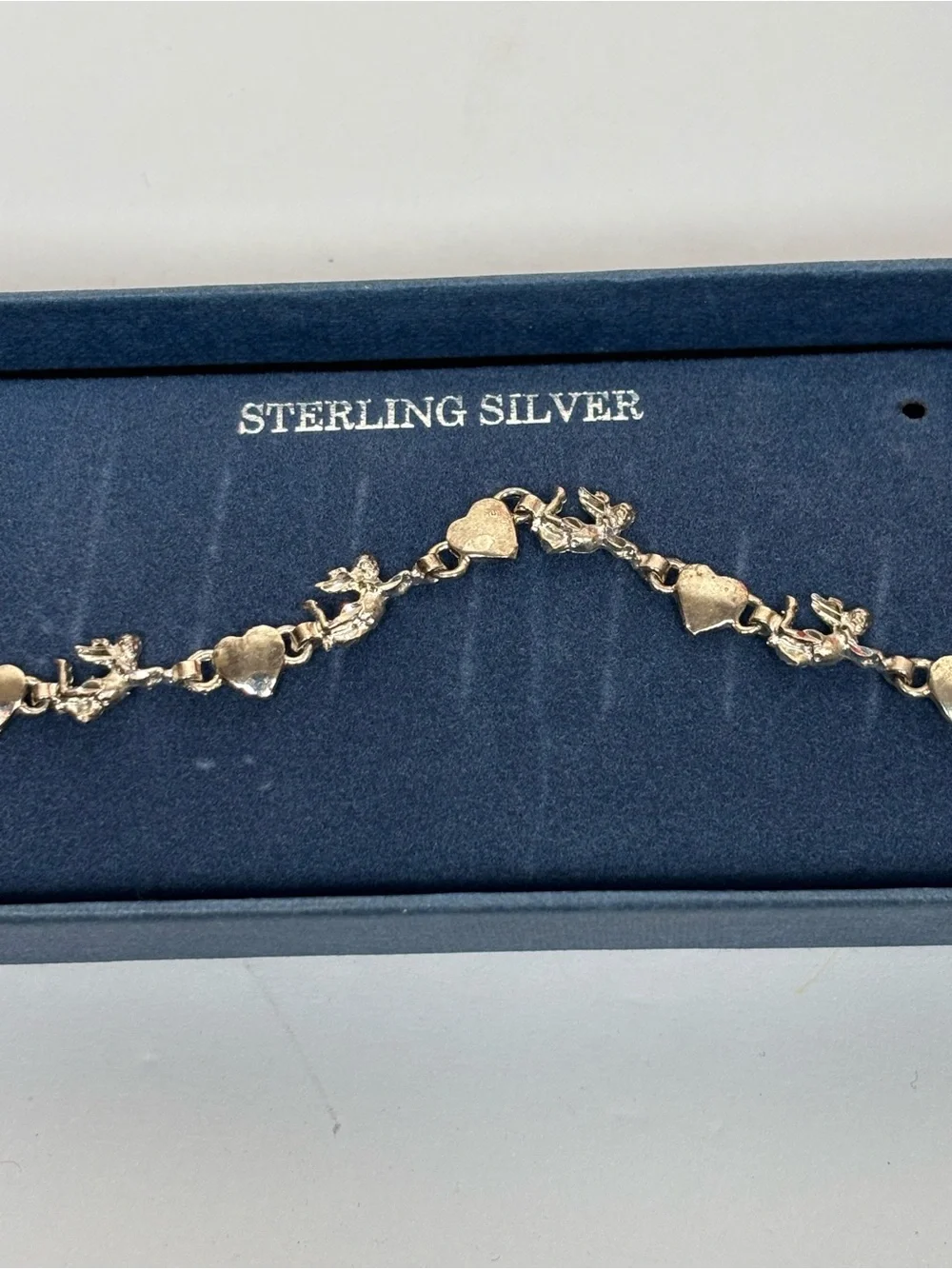 HEART & ANGEL STERLING BRACELET
